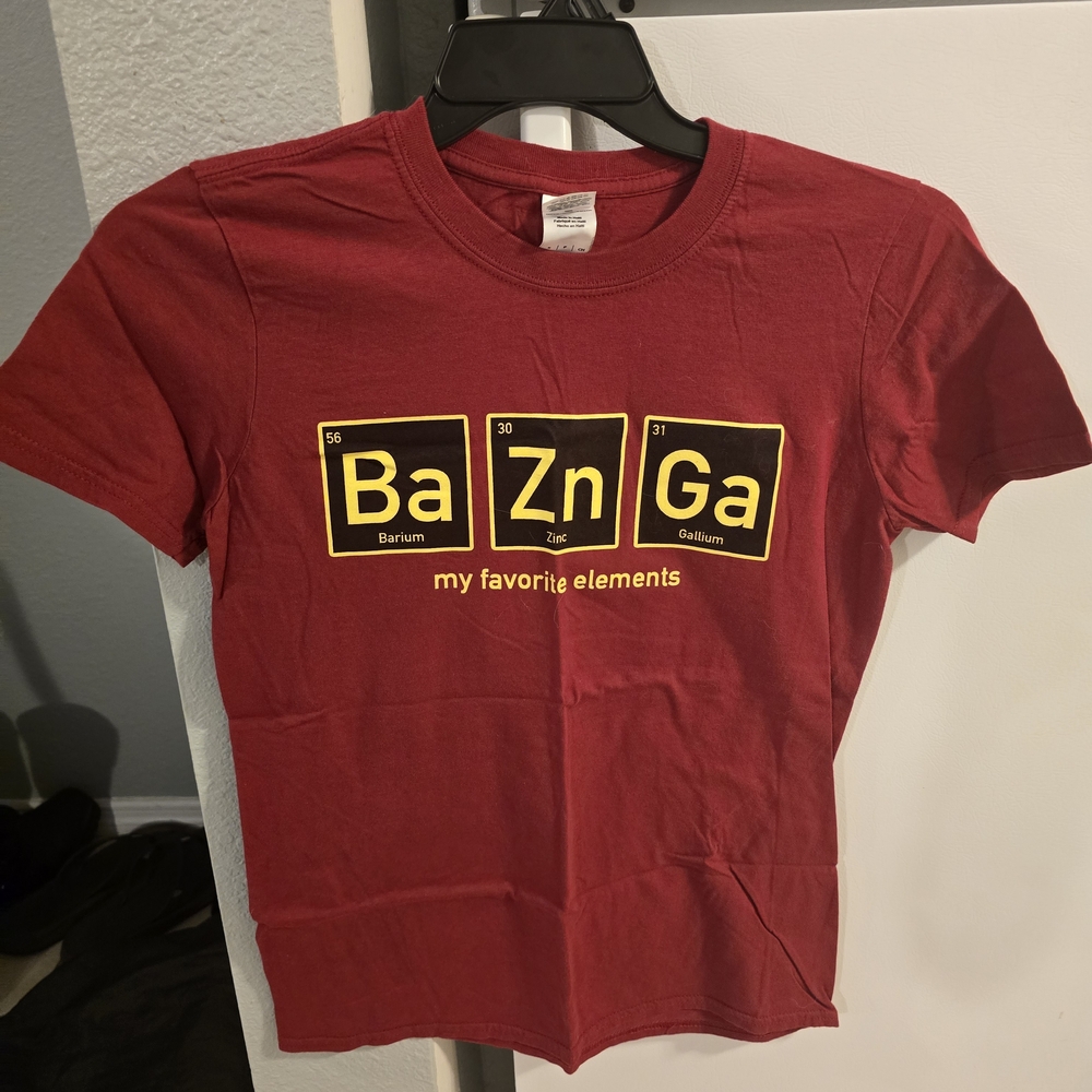 Red T-Shirt with Baznga From Big Band Theory